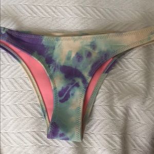 Triangl Purple and Blue Tie Die bikini bottoms
